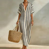 Olivia | Linen Long Shirt Dress