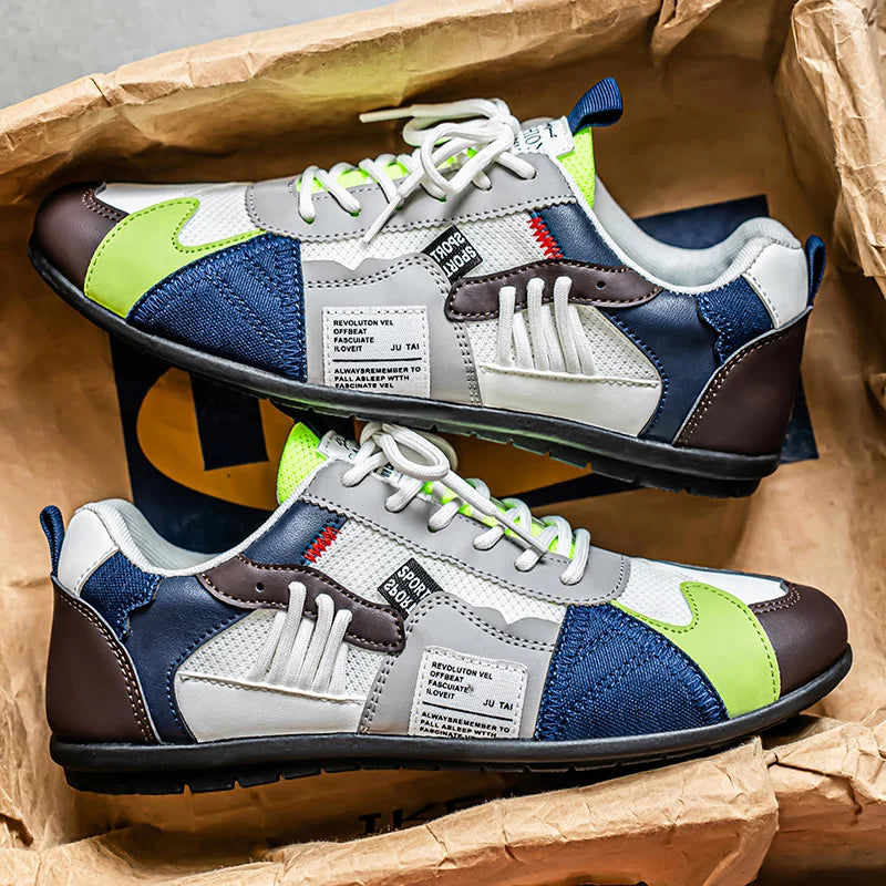 Wiebe | Retro Sneakers met Kleurblokken