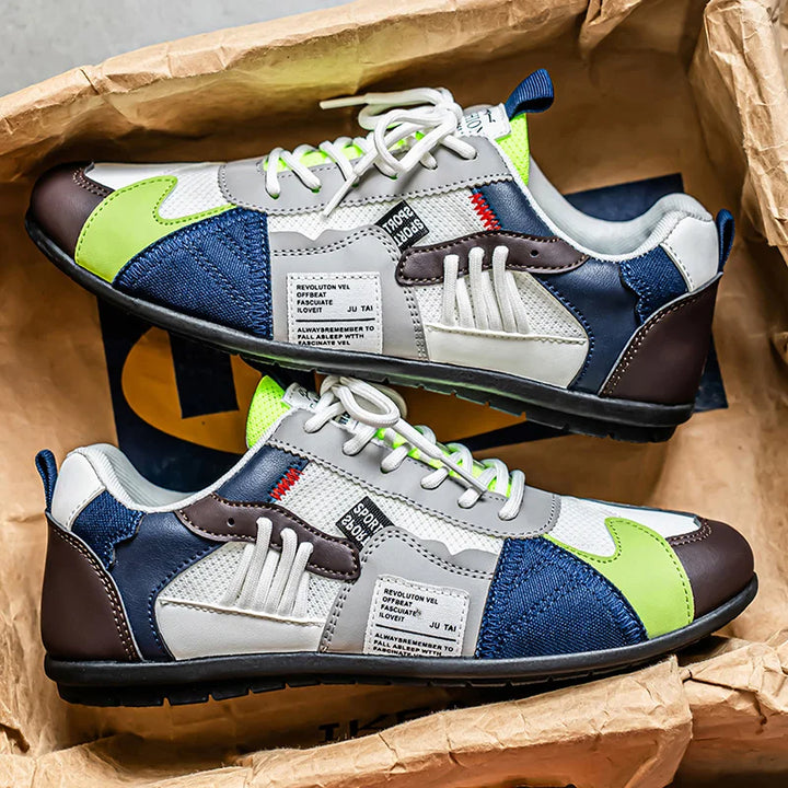 Wiebe | Retro Sneakers met Kleurblokken