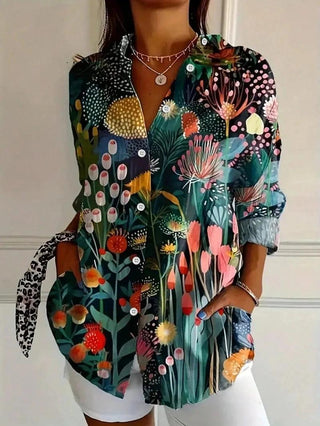 Terri | Colorful Blouse with Playful Print