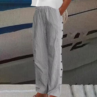 Sharon | Comfortable Striped Loose Fit Summer Pants