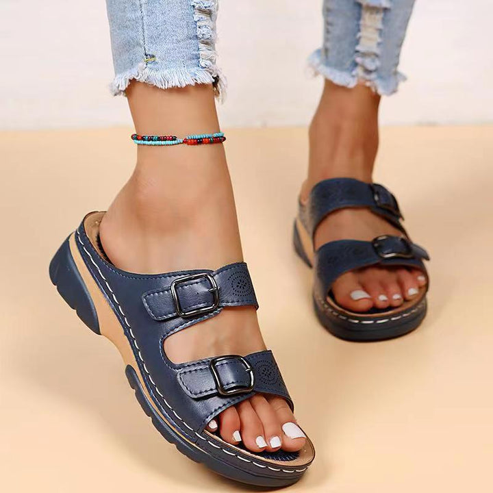 Grietje | Leren Sandalen met Gesp