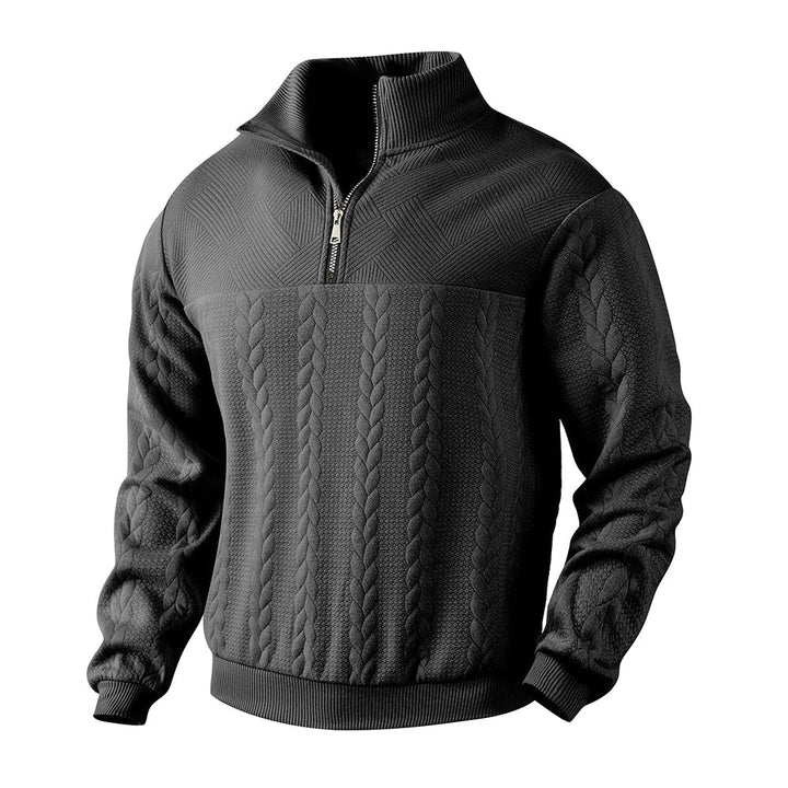 Nout | Structuurgebreide Half-Zip Trui