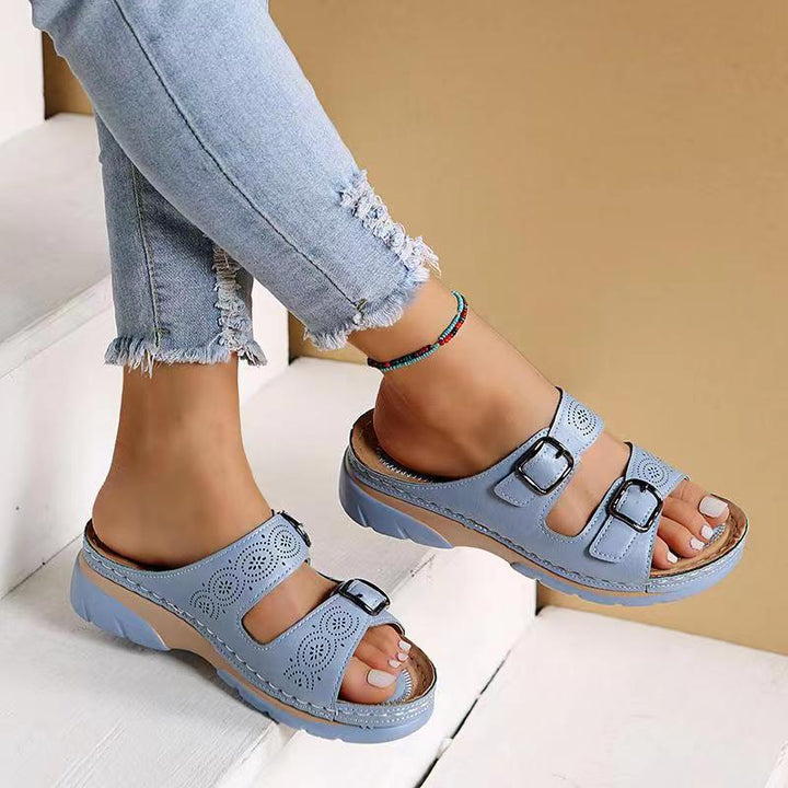 Grietje | Leren Sandalen met Gesp
