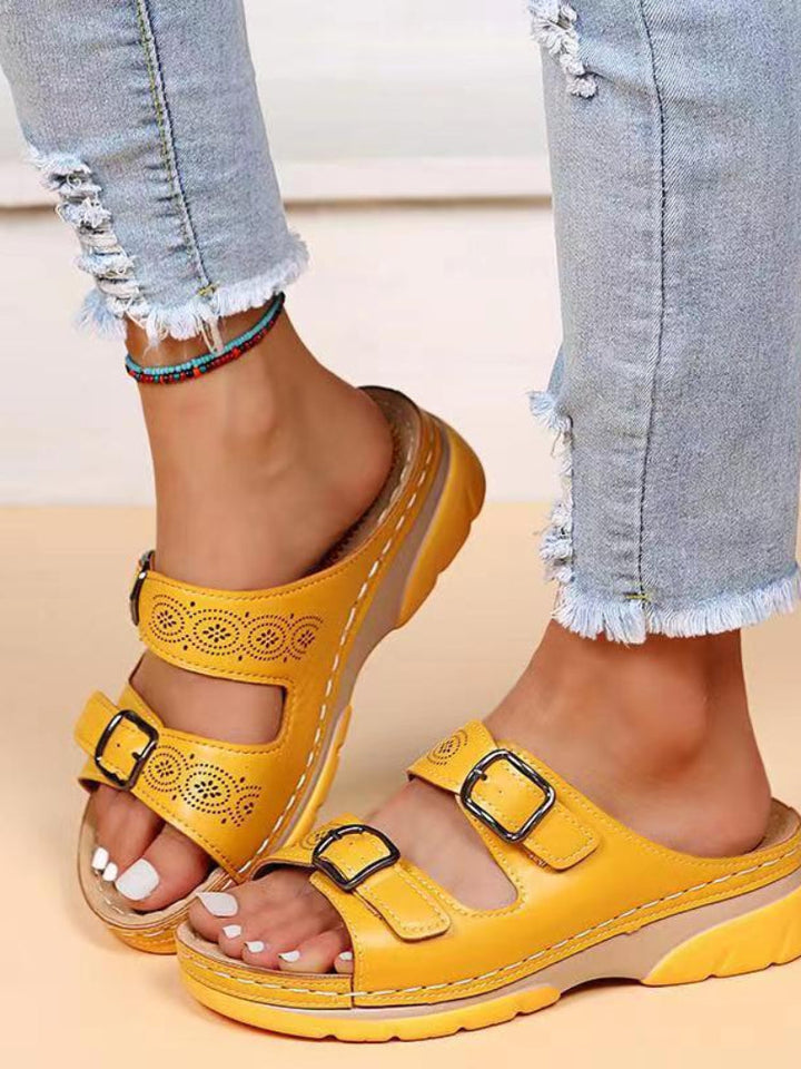 Grietje | Leren Sandalen met Gesp