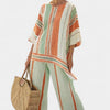 Soleil | Vibrant Asymmetric Top and Relaxed Wide-Leg Pants