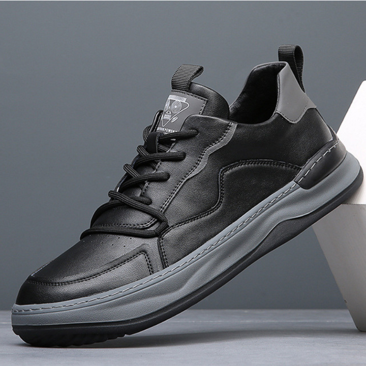 Sien | Leren Sneakers met Contrasterende Zool