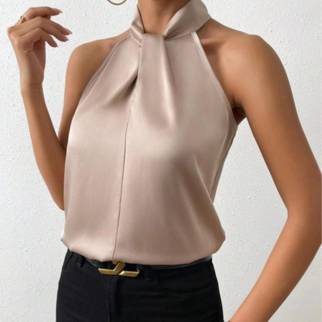 Guusje | Satijnen Halter Top