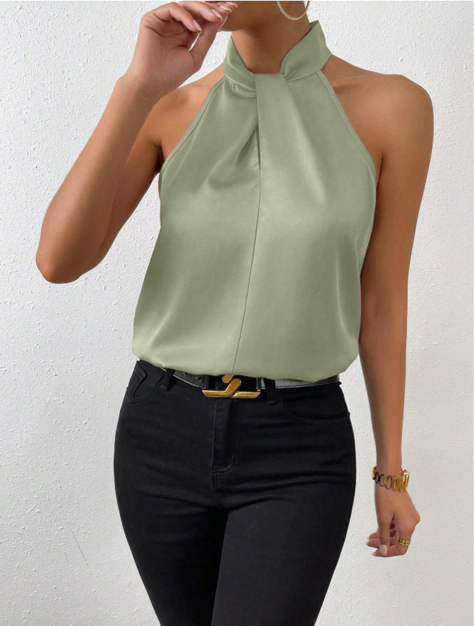 Guusje | Satijnen Halter Top