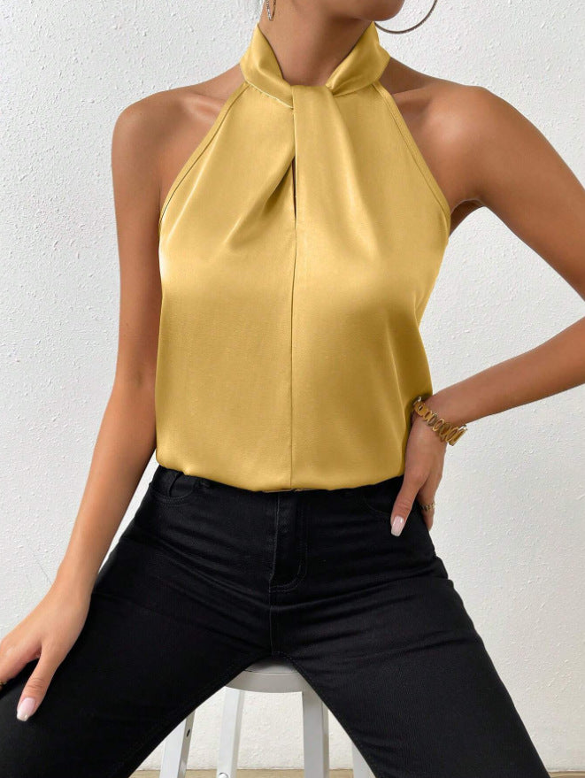 Guusje | Satijnen Halter Top