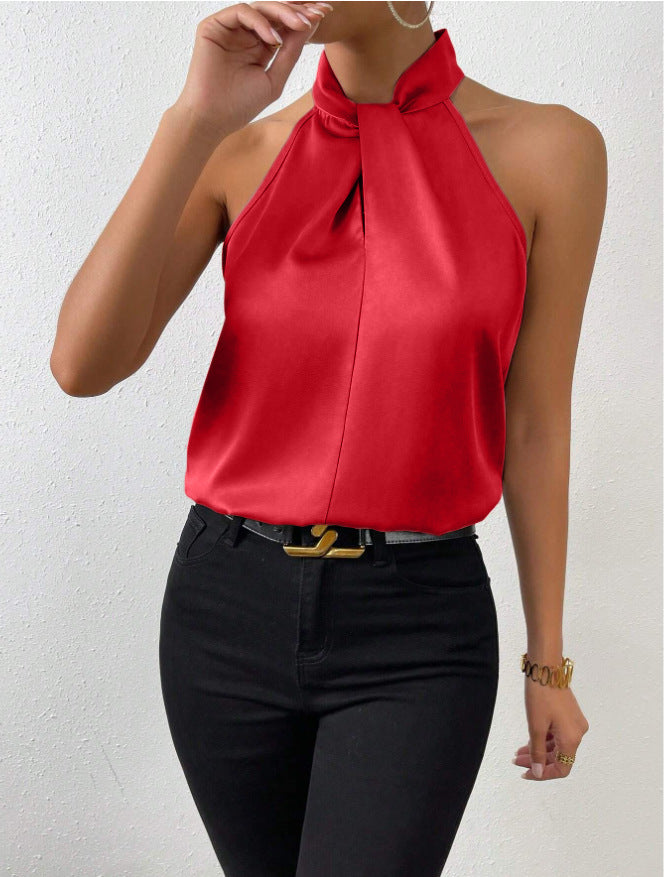 Guusje | Satijnen Halter Top