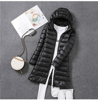 Riley | Long Down Jacket with Detachable Hood