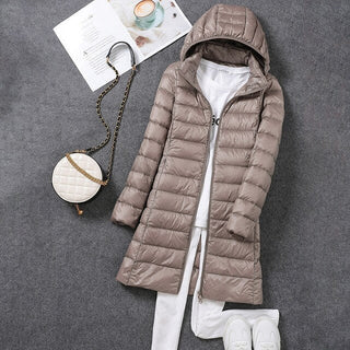 Riley | Long Down Jacket with Detachable Hood