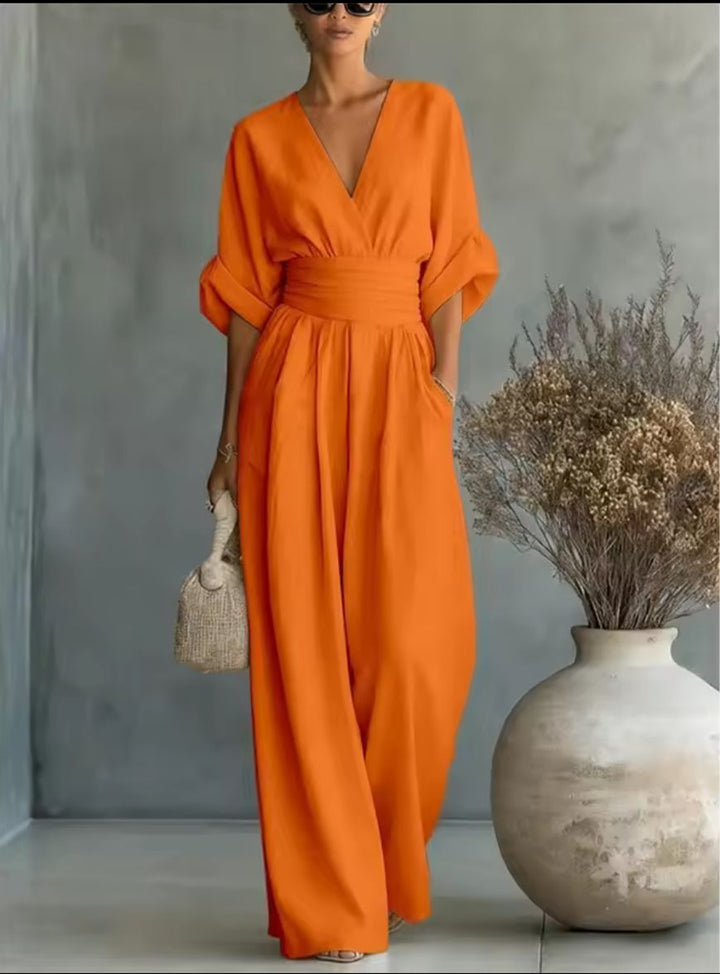 Trijntje | Elegante Jumpsuit met Wijde Pijpen