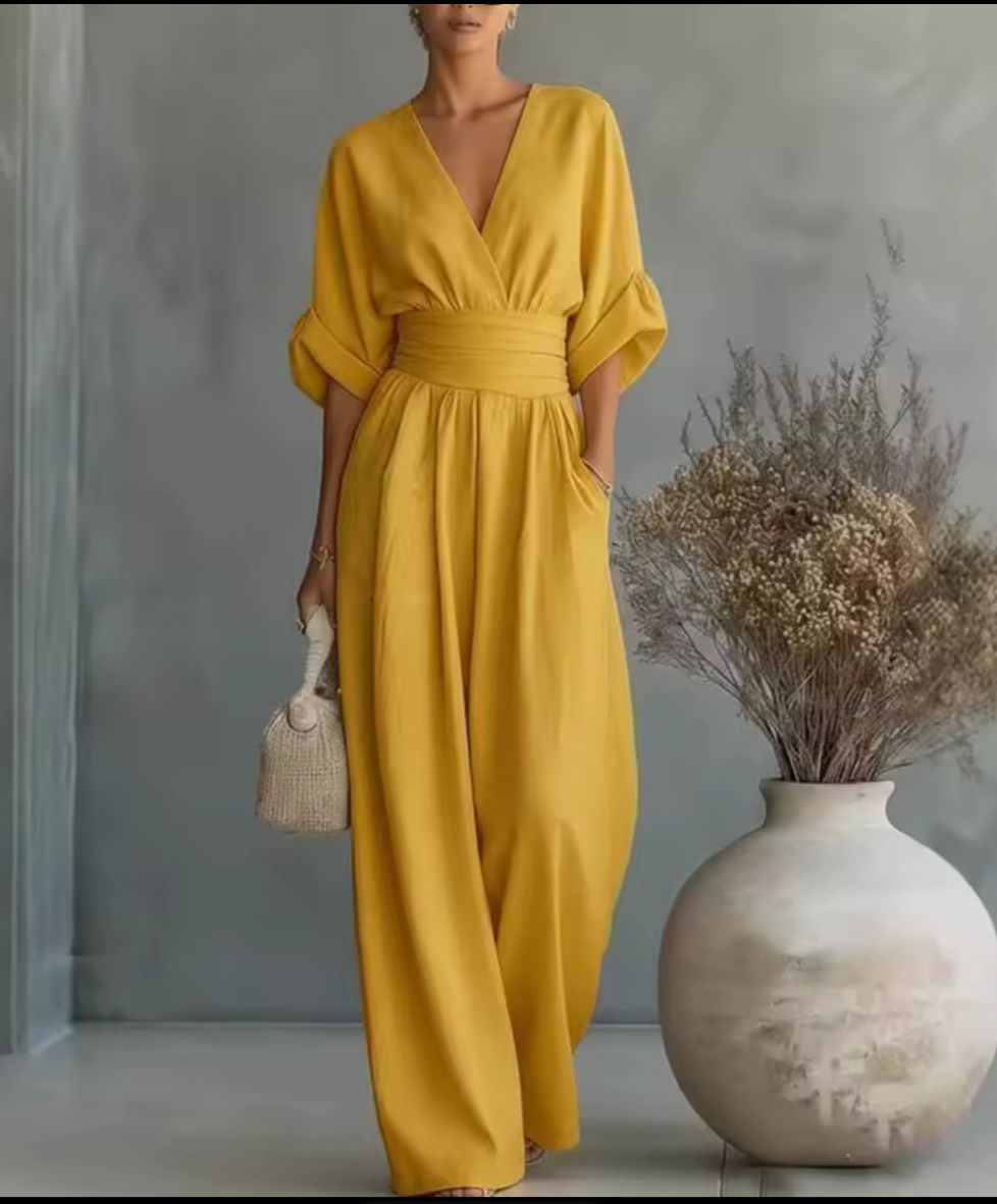 Trijntje | Elegante Jumpsuit met Wijde Pijpen