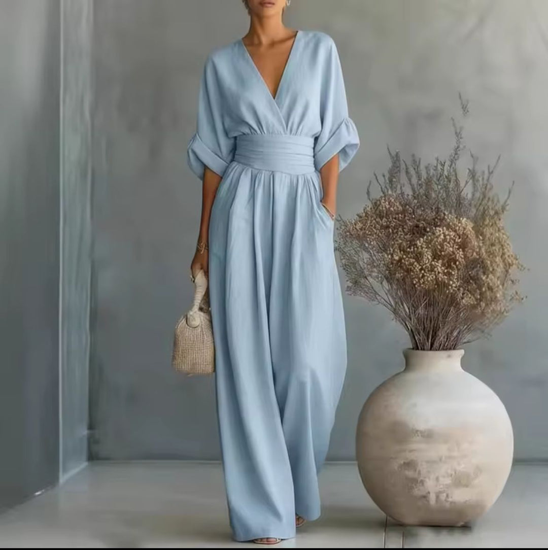 Trijntje | Elegante Jumpsuit met Wijde Pijpen