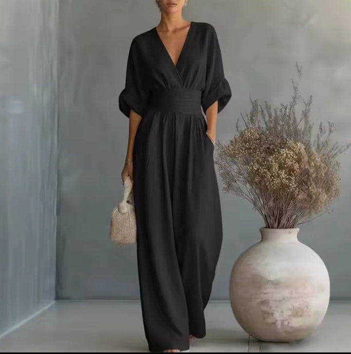 Trijntje | Elegante Jumpsuit met Wijde Pijpen