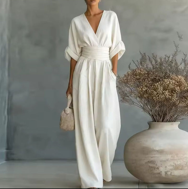 Trijntje | Elegante Jumpsuit met Wijde Pijpen
