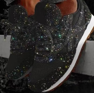 Allison | Women’s Glitter Lace-Up Sneakers