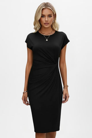 Jovie | Women’s Round Neck Knee-Length Dress