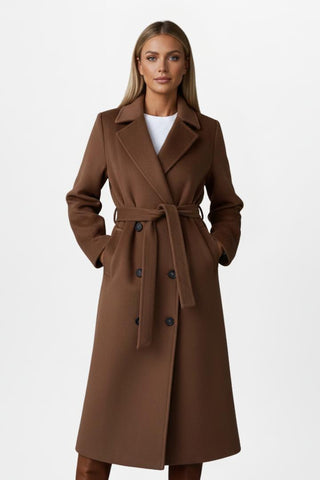 Rowena | Women’s Long Coat with Belt