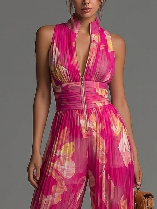 Maud | Geplooide Chiffon Jumpsuit
