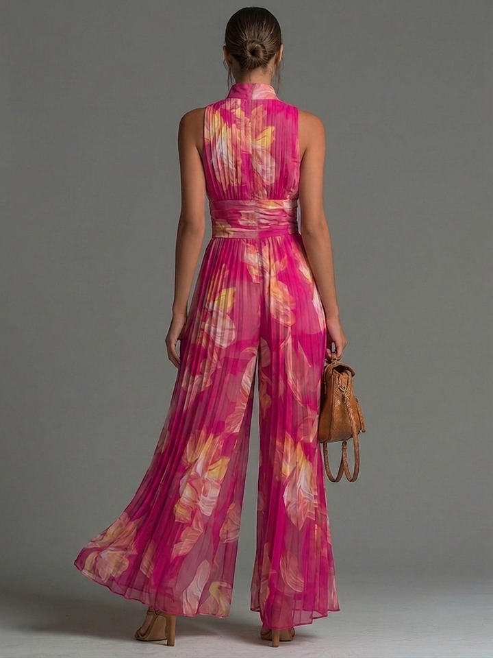 Maud | Geplooide Chiffon Jumpsuit