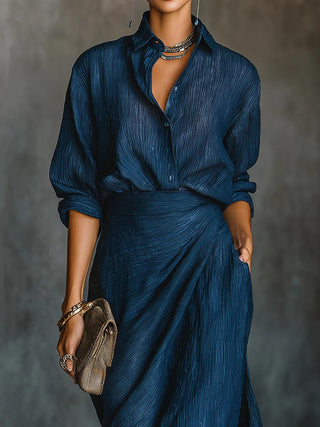 Ines | Elegant Shirt and Maxi Skirt Set