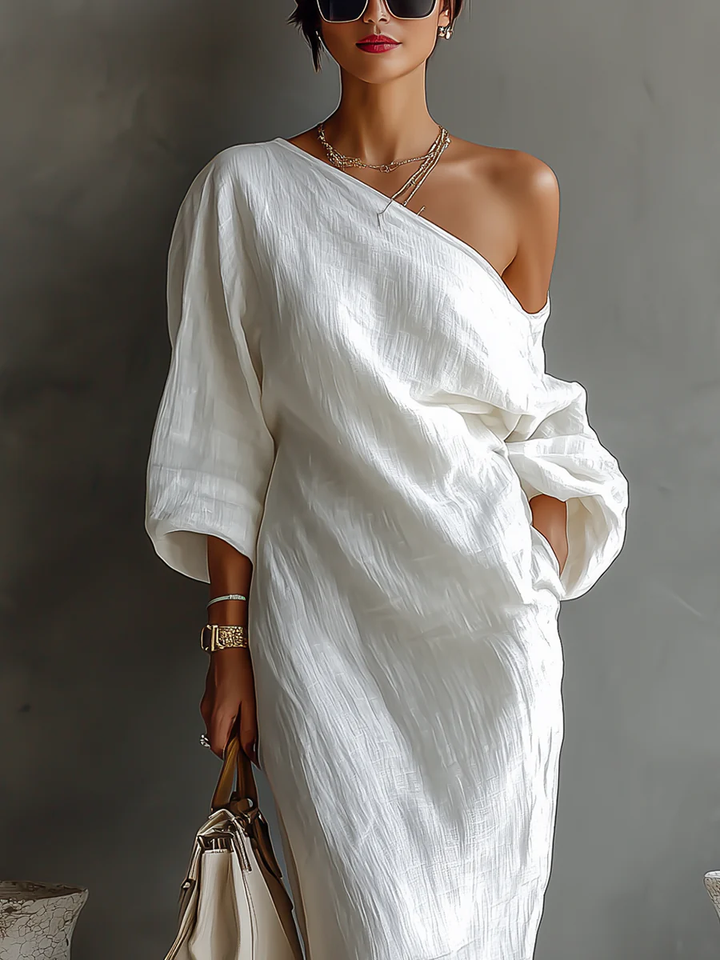 Doortje | Asymmetrische One-Shoulder Maxi-jurk