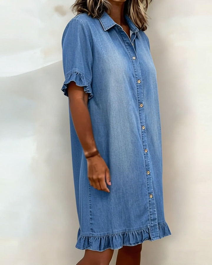Nele | Blouse Mini-jurk met Ruches