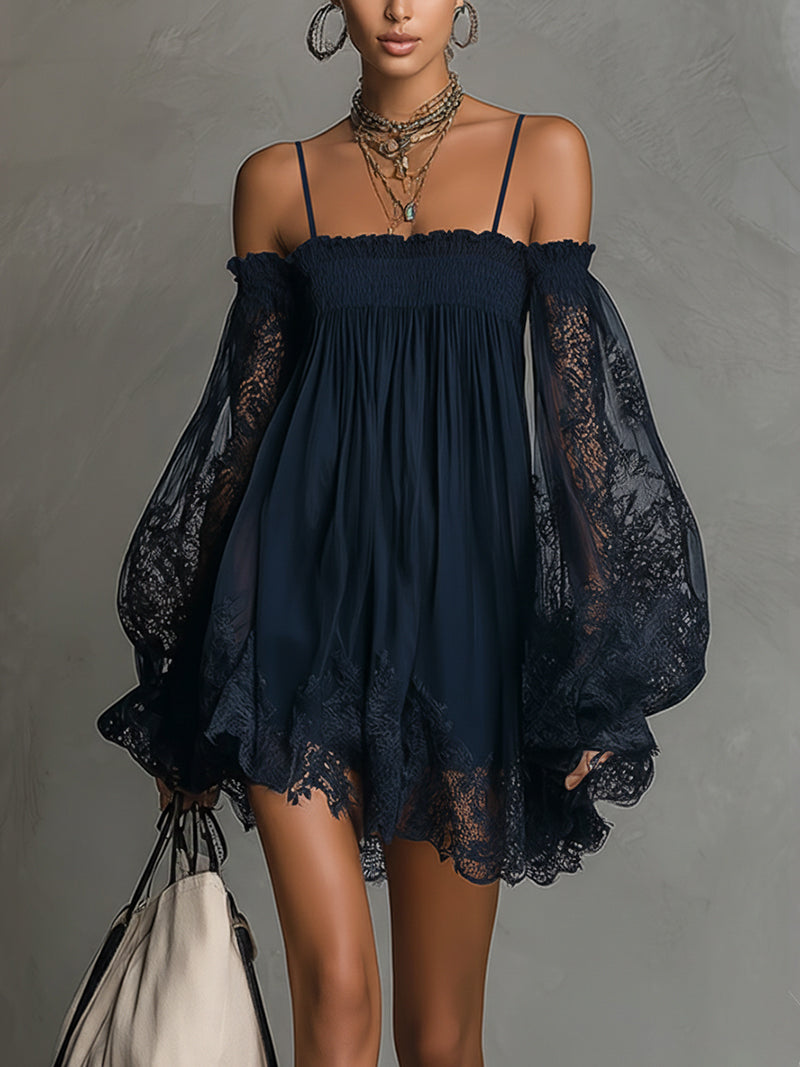 Nienke | Off-Shoulder Mini-jurk met Kant