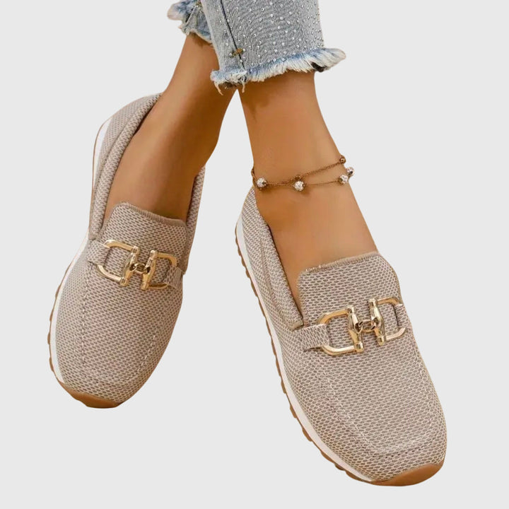 Marieke | Ademende Loafer Sneakers met Gesp