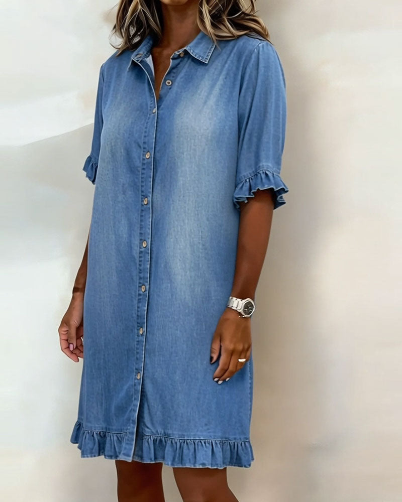 Nele | Blouse Mini-jurk met Ruches