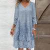 Quinn | V-Neck Embroidered Midi