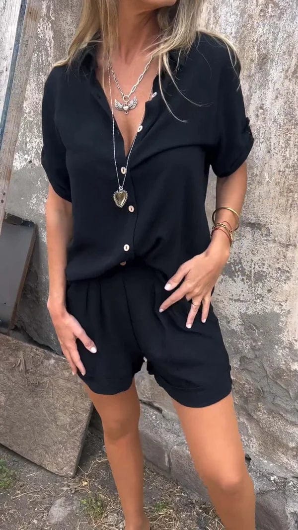 Nikki | Luchtige Tweedelige Set met Shorts