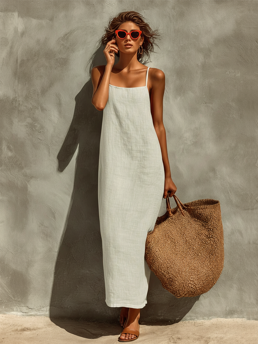 Saskia | Luchtige Katoenen Maxi-jurk