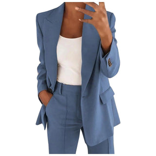 Hallie | Women's Solid Color Blazer and Pants Set