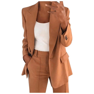 Hallie | Women's Solid Color Blazer and Pants Set