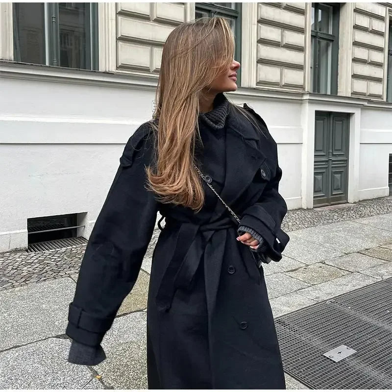 Femmie | Lange Wollen Mantel