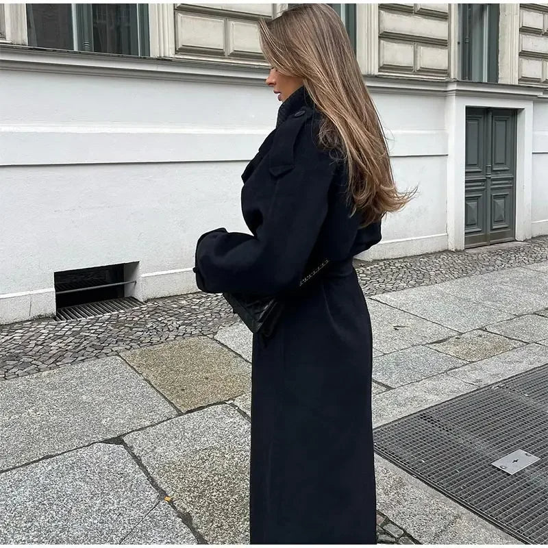 Femmie | Lange Wollen Mantel