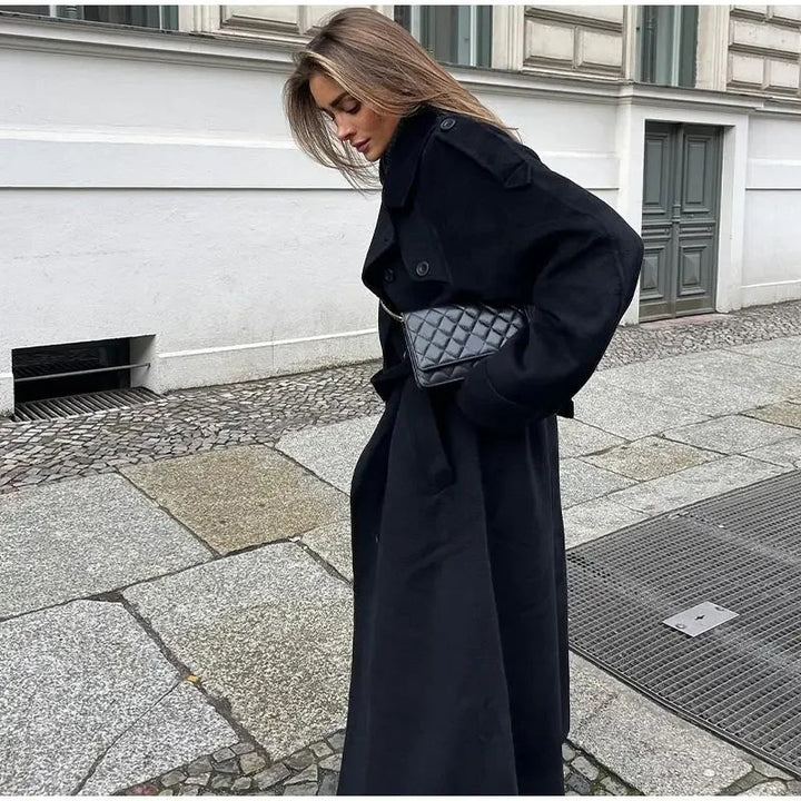 Femmie | Lange Wollen Mantel