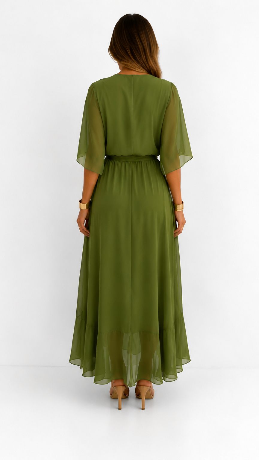 Tialda | Chiffon Wikkel Maxi-jurk