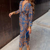 Clara | Women’s Retro V-Neck Maxi Dress