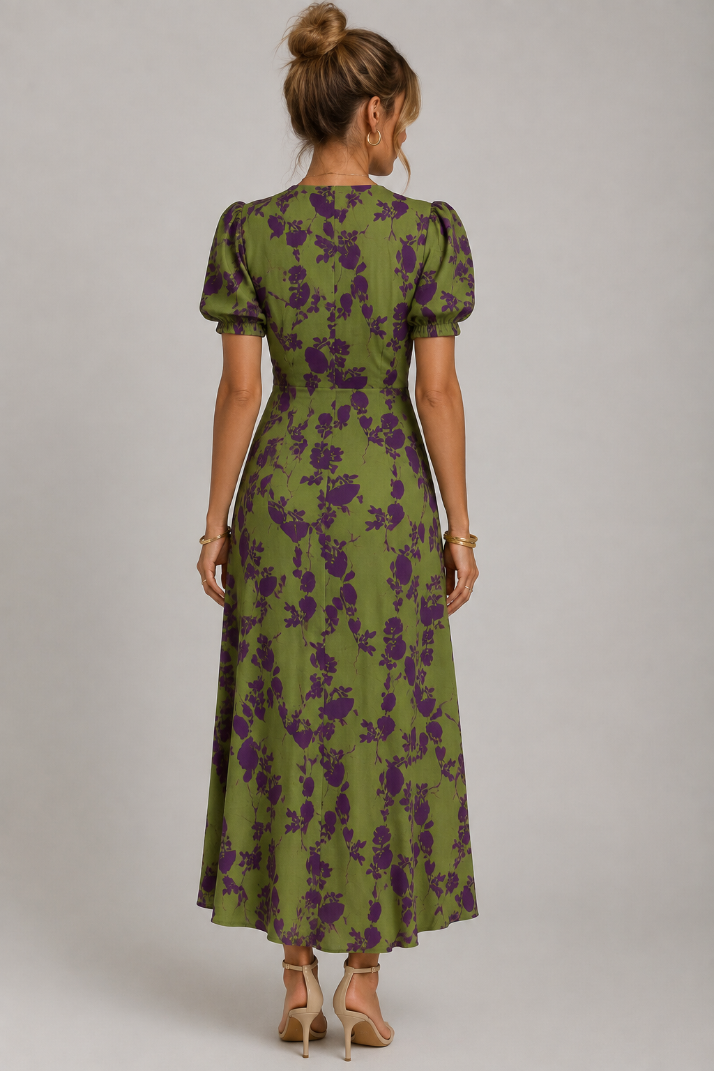 Steffie | Bloemen Midi-jurk met Wikkelhals