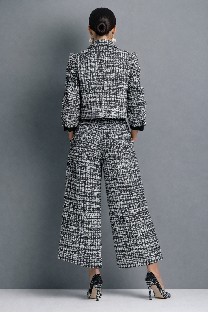 Jantine | Gestructureerde Tweedlook Co-ord Set