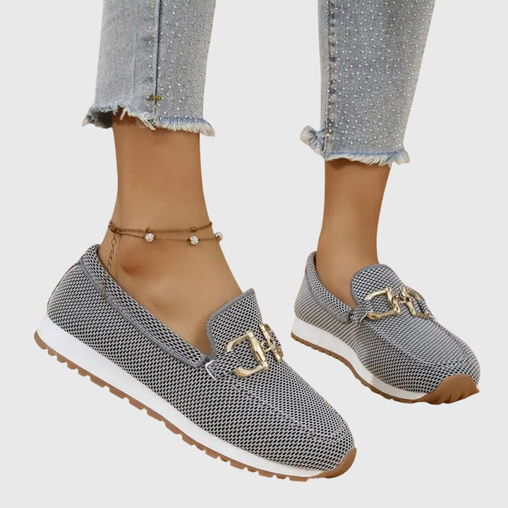 Marieke | Ademende Loafer Sneakers met Gesp