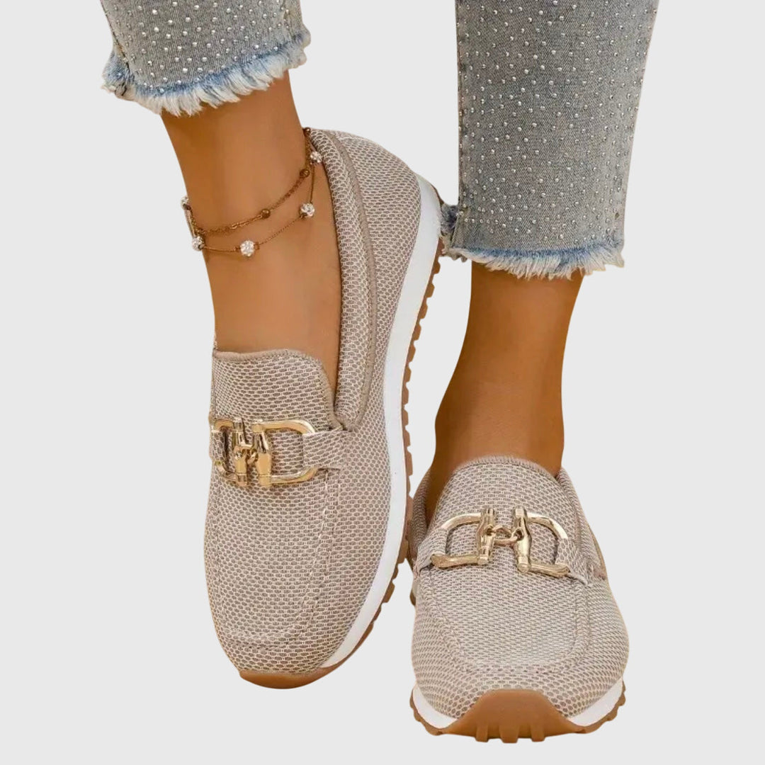 Marieke | Ademende Loafer Sneakers met Gesp