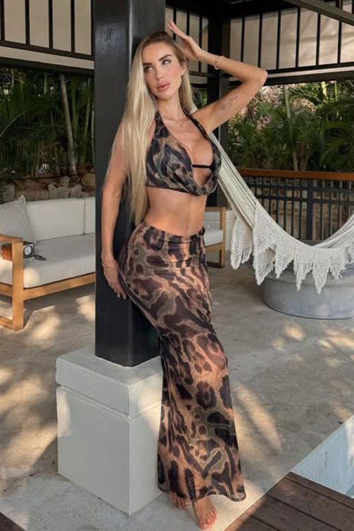 Aafke | Geprinte Bikini met Maxirok