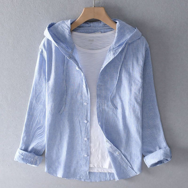 Ninke | Linnen Blouse met Capuchon