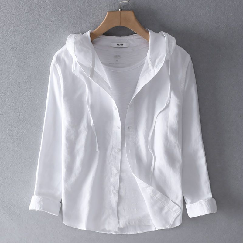 Ninke | Linnen Blouse met Capuchon